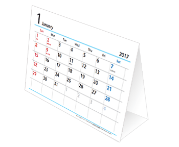 2017年版おすすめの卓上カレンダーを紹介します 2タイプの折りたたみ式カレンダーがあります
